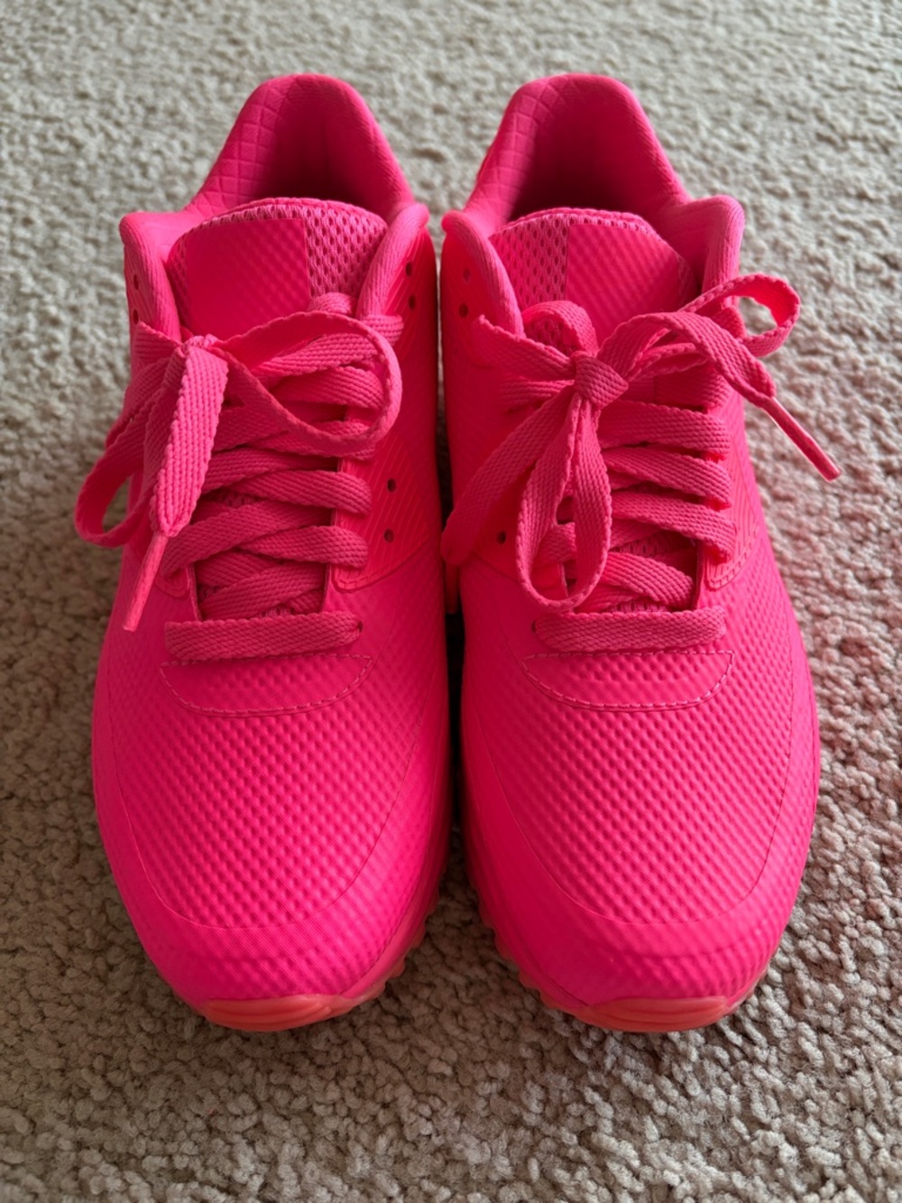 Nike ID Women's Hot Pink Air Cushion Sneakers - Picture 4 of 7